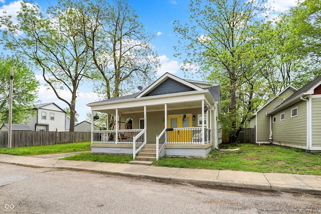 view of front of property with covered porch