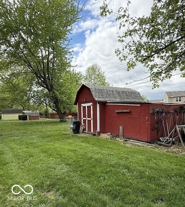 view of shed