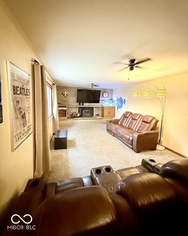 10946 Maze Rd, Indianapolis, IN 46259 - living room with carpet floors and a ceiling fan