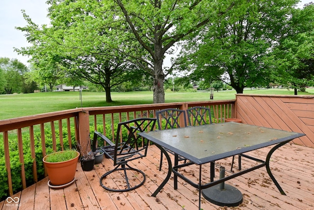 5361 Carnoustie Cir, Avon, IN 46123 - deck with a lawn and outdoor dining space