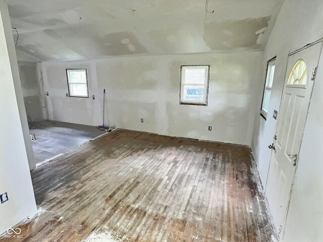 foyer entrance with wood-type flooring