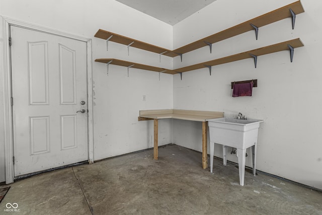 view of storage area
