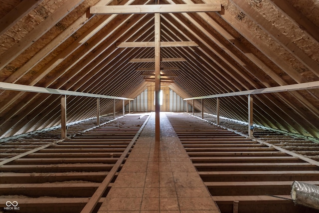 view of attic