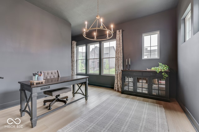 17346 Newton Main St, Westfield, IN 46074 - office featuring wood finished floors, plenty of natural light, and a chandelier