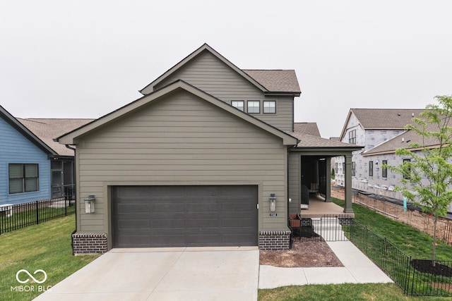 17346 Newton Main St, Westfield, IN 46074 - view of front of property with concrete driveway, a shingled roof, and an attached garage