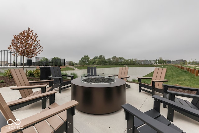 17346 Newton Main St, Westfield, IN 46074 - view of patio with an outdoor fire pit and fence