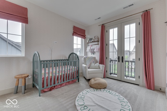 17346 Newton Main St, Westfield, IN 46074 - bedroom with french doors, carpet floors, and access to exterior