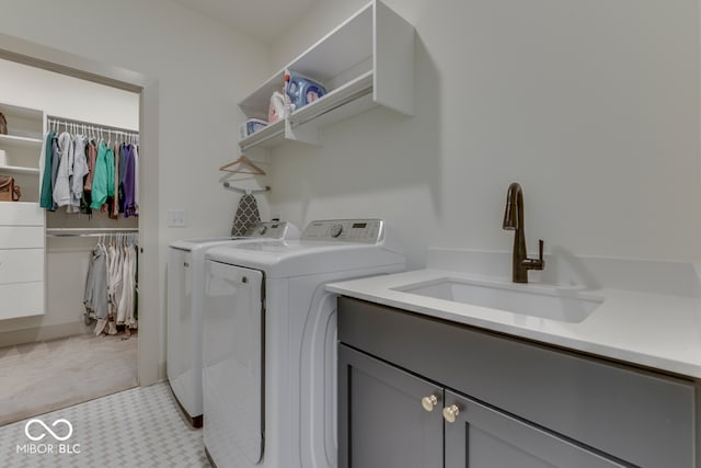 17346 Newton Main St, Westfield, IN 46074 - laundry room with separate washer and dryer and cabinet space