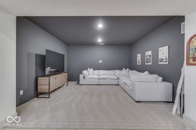 17346 Newton Main St, Westfield, IN 46074 - living room with light carpet, recessed lighting, and baseboards