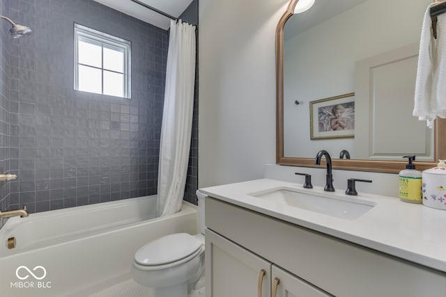 17346 Newton Main St, Westfield, IN 46074 - bathroom with shower / bath combo, vanity, and toilet