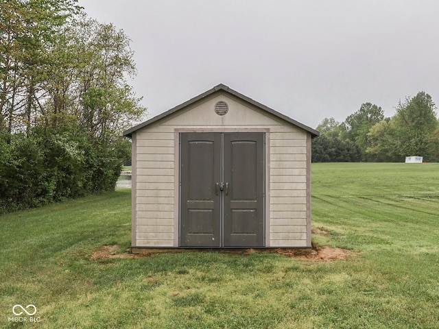 view of shed