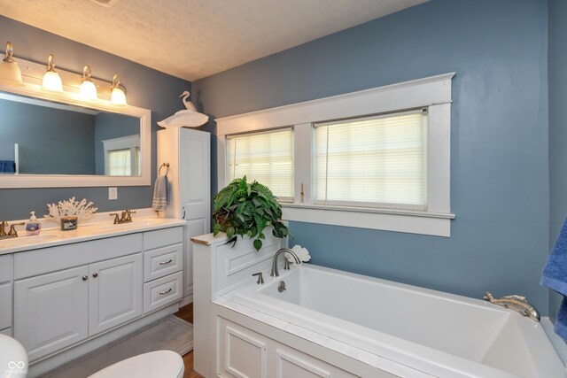 455 E Main St, Danville, IN 46122 - full bathroom with a bath, double vanity, and toilet