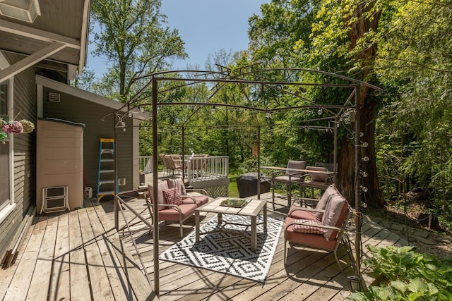 455 E Main St, Danville, IN 46122 - wooden deck featuring outdoor lounge area