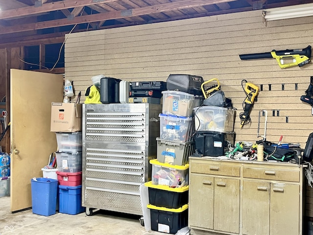 view of storage area