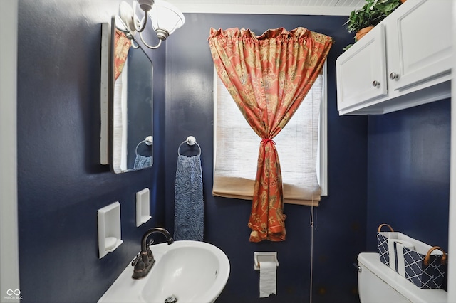 6825 Farmleigh Dr, Indianapolis, IN 46220 - bathroom featuring toilet and a sink