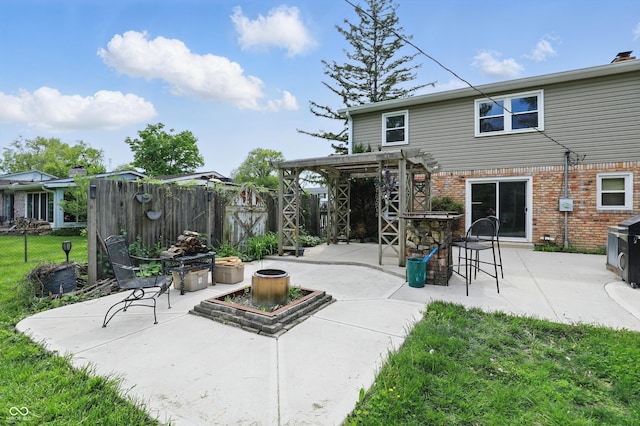 6825 Farmleigh Dr, Indianapolis, IN 46220 - view of patio with a pergola