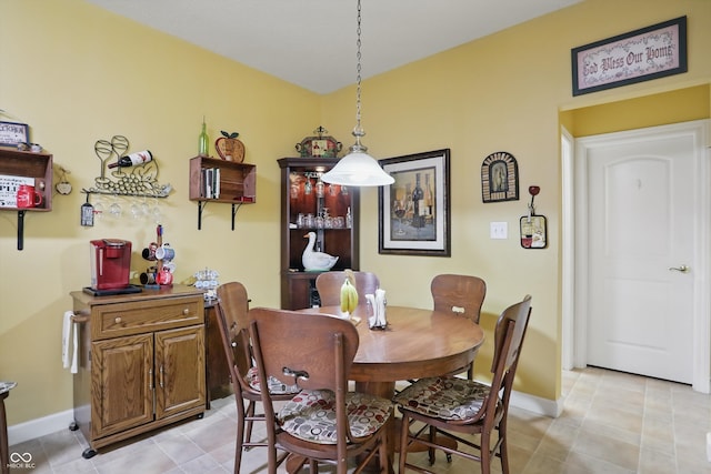 1663 Sweetgum Dr, Greenwood, IN 46143 - dining area featuring baseboards and light tile patterned floors