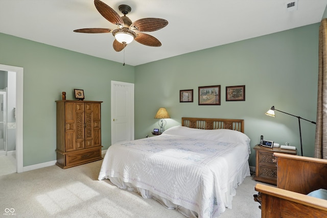 1663 Sweetgum Dr, Greenwood, IN 46143 - bedroom featuring carpet floors, baseboards, and a ceiling fan