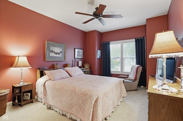1663 Sweetgum Dr, Greenwood, IN 46143 - bedroom featuring carpet flooring and a ceiling fan