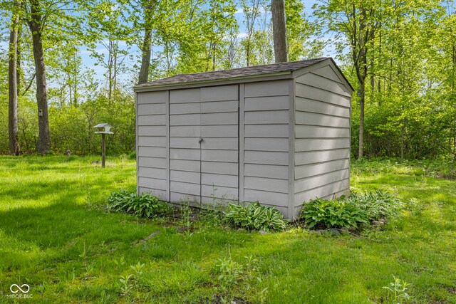 view of shed