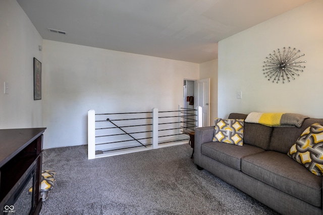 view of carpeted living area
