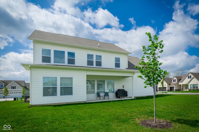 15792 Wiseman Dr, Fishers, IN 46040 - rear view of property featuring a lawn and a patio