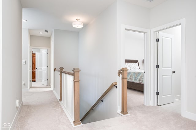 15792 Wiseman Dr, Fishers, IN 46040 - corridor with an upstairs landing, carpet flooring, and baseboards