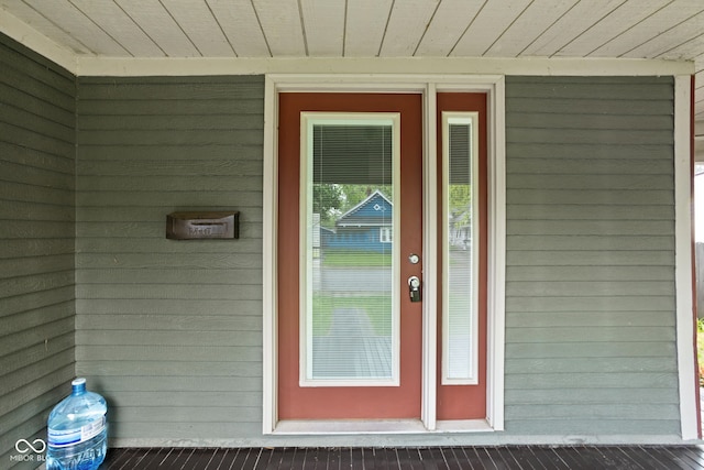 view of doorway to property