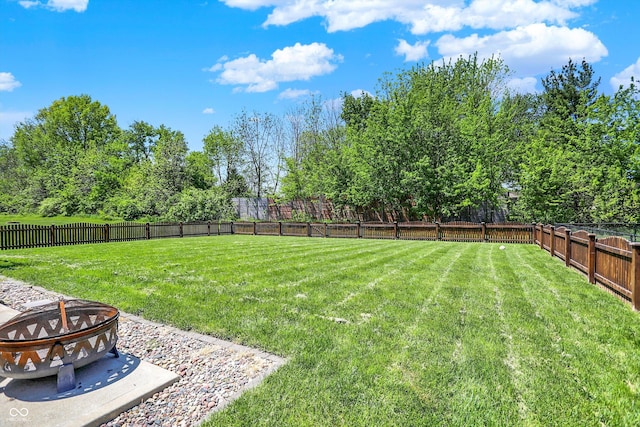 4032 Stubbington Ln, Indianapolis, IN 46239 - view of yard with an outdoor fire pit
