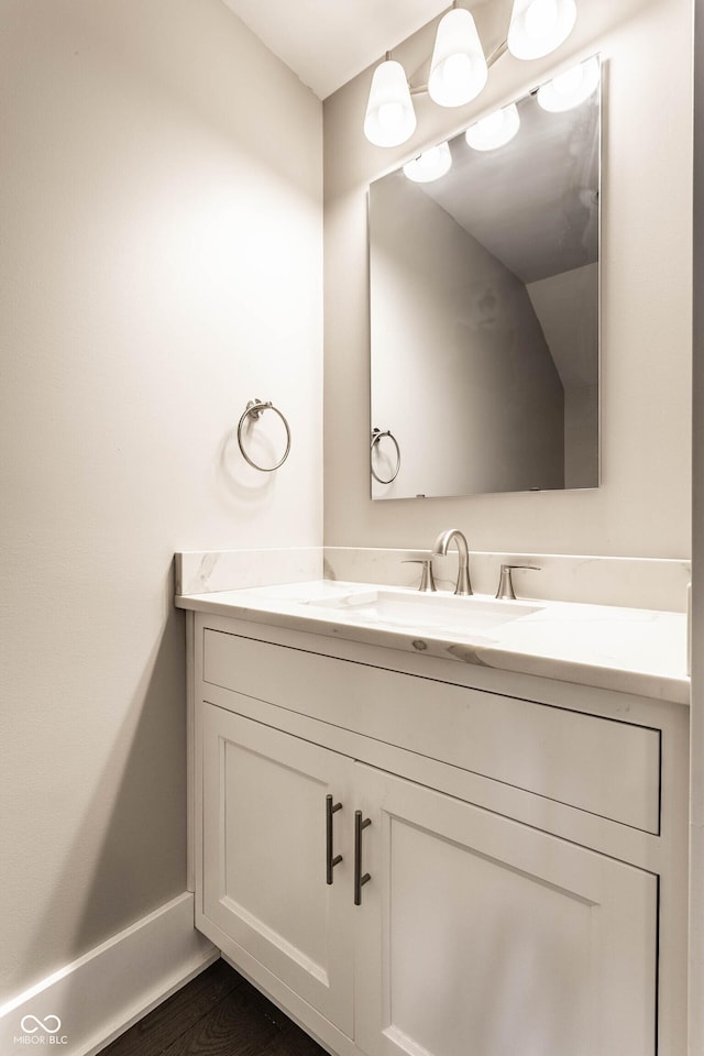 bathroom featuring vanity