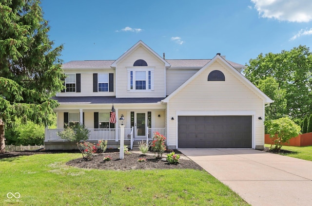 7388 Wythe Dr, Noblesville, IN 46062 - view of front of property featuring covered porch, driveway, and a garage