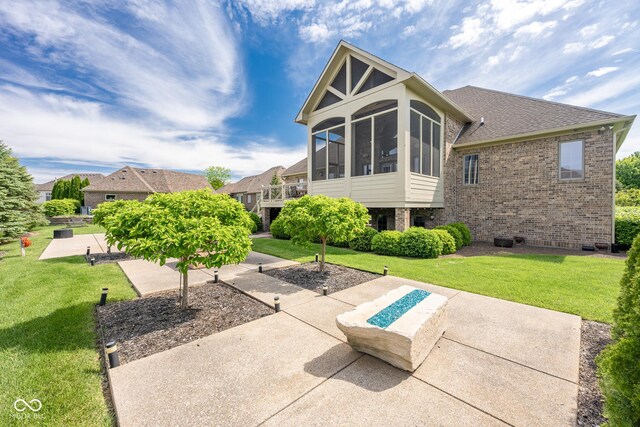 4890 Benthaven Dr E, Bargersville, IN 46106 - view of patio featuring a sunroom