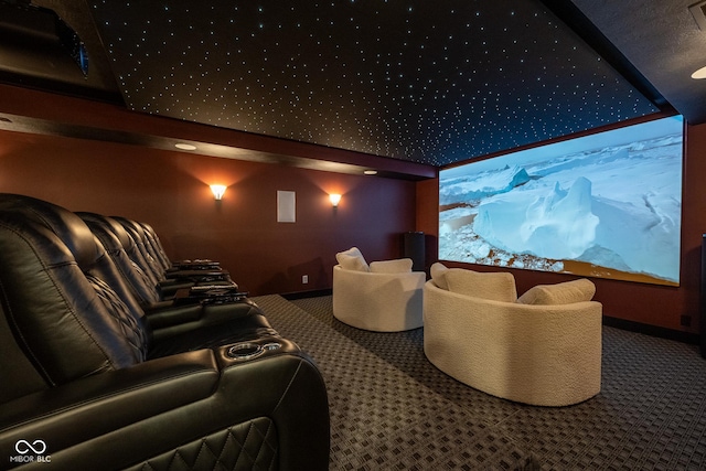 4890 Benthaven Dr E, Bargersville, IN 46106 - home theater room featuring carpet flooring and baseboards