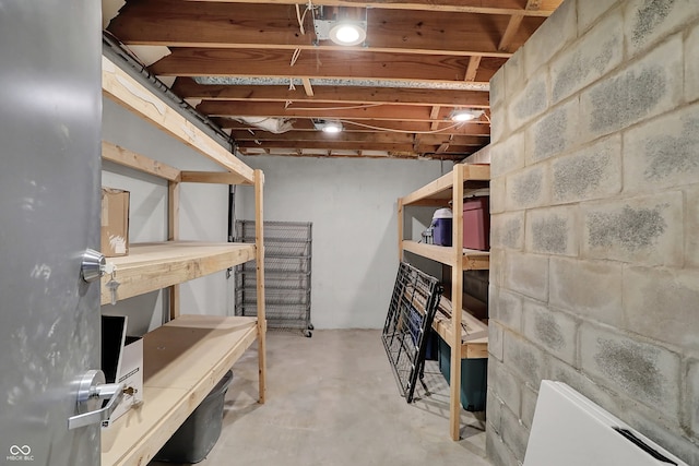 view of storage area