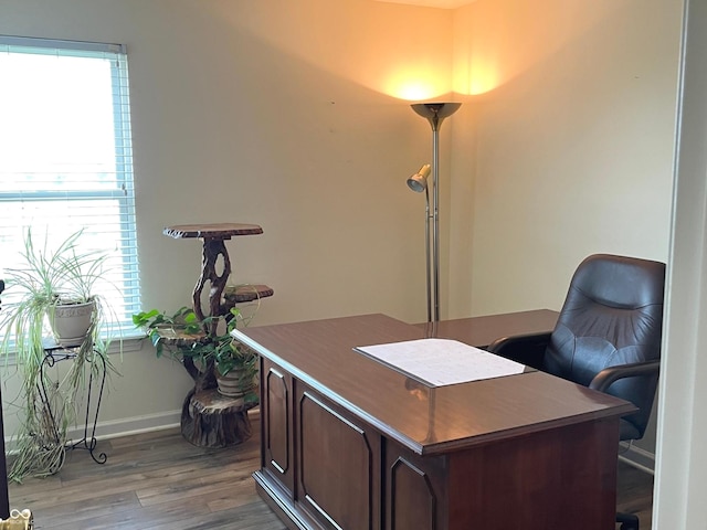 14058 Southwood Cir, Fishers, IN 46037 - office area with wood finished floors and baseboards