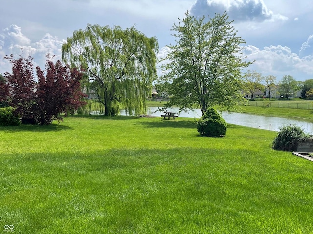 14058 Southwood Cir, Fishers, IN 46037 - view of yard with a water view