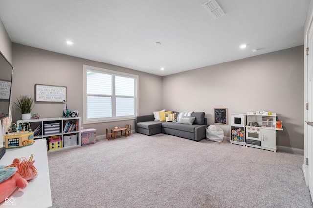 16270 Northwind Ct, Westfield, IN 46074 - living room featuring carpet floors, recessed lighting, and baseboards