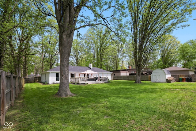 6673 Karyn Dr, Avon, IN 46123 - view of yard with a deck