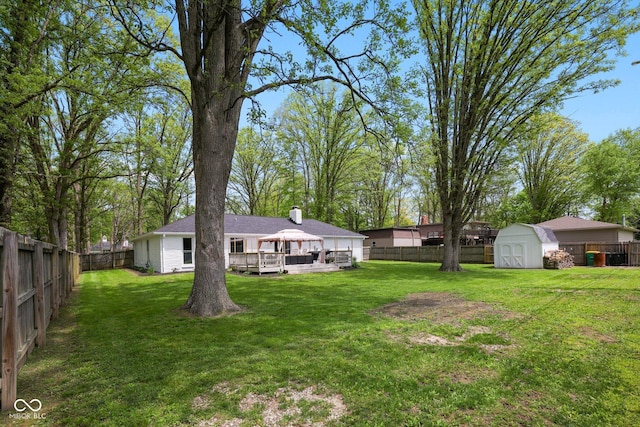 6673 Karyn Dr, Avon, IN 46123 - view of yard with a deck