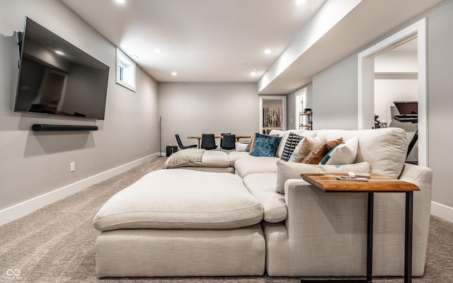 2036 Central Ave, Indianapolis, IN 46202 - living area with carpet, recessed lighting, and baseboards