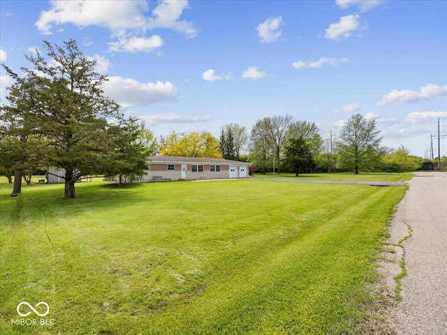 view of grassy yard