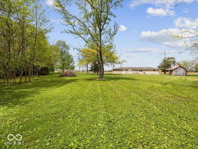 view of green lawn
