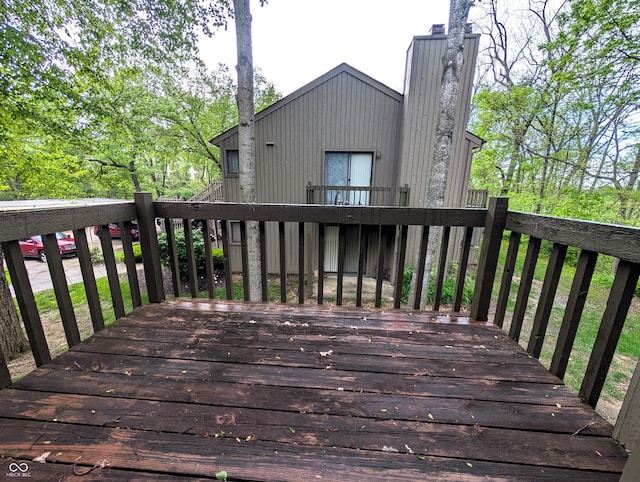 view of wooden deck