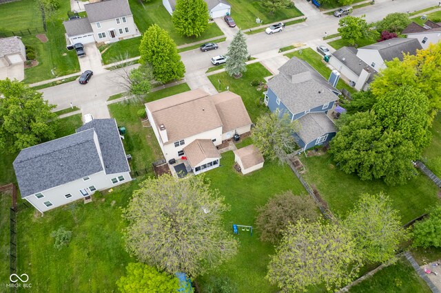 aerial perspective of suburban area