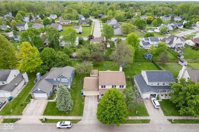aerial perspective of suburban area