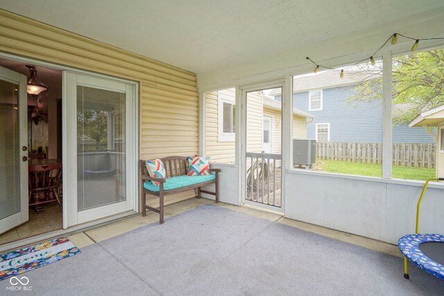 view of sunroom / solarium