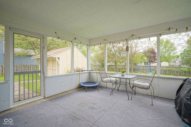 view of sunroom / solarium