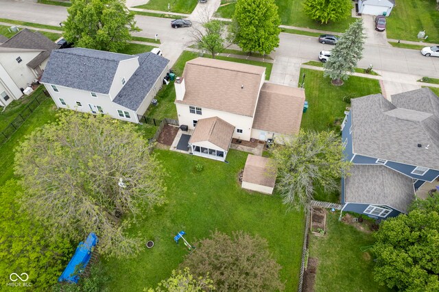 aerial perspective of suburban area