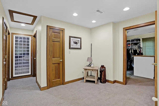 1530 E 75th St, Indianapolis, IN 46240 - hallway featuring carpet, baseboards, and recessed lighting
