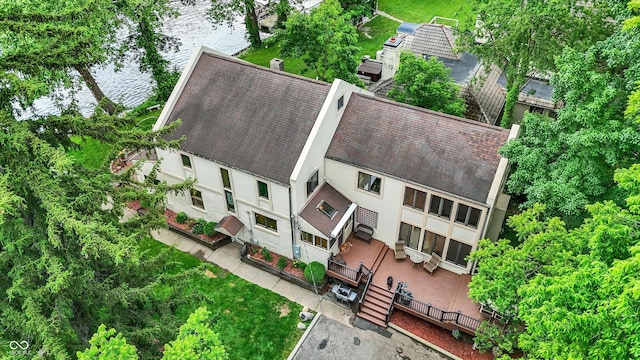 1530 E 75th St, Indianapolis, IN 46240 - view from above of property featuring a large body of water